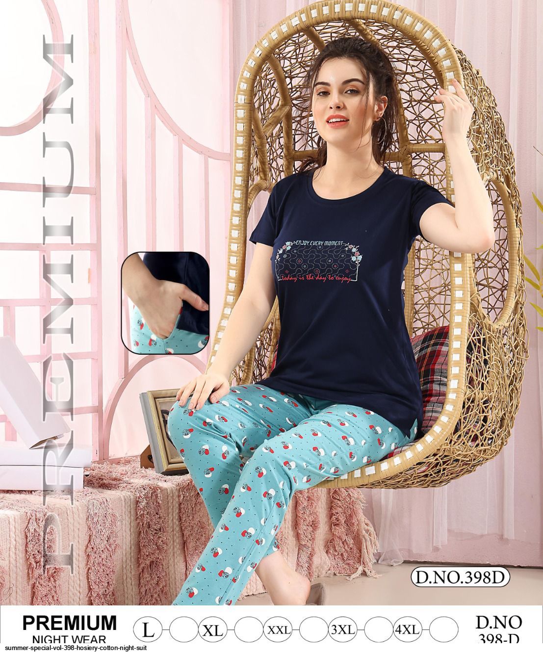 SUMMER SPECIAL VOL 398 HOSIERY COTTON NIGHT SUIT Stunning catalog Rehmat  Boutique