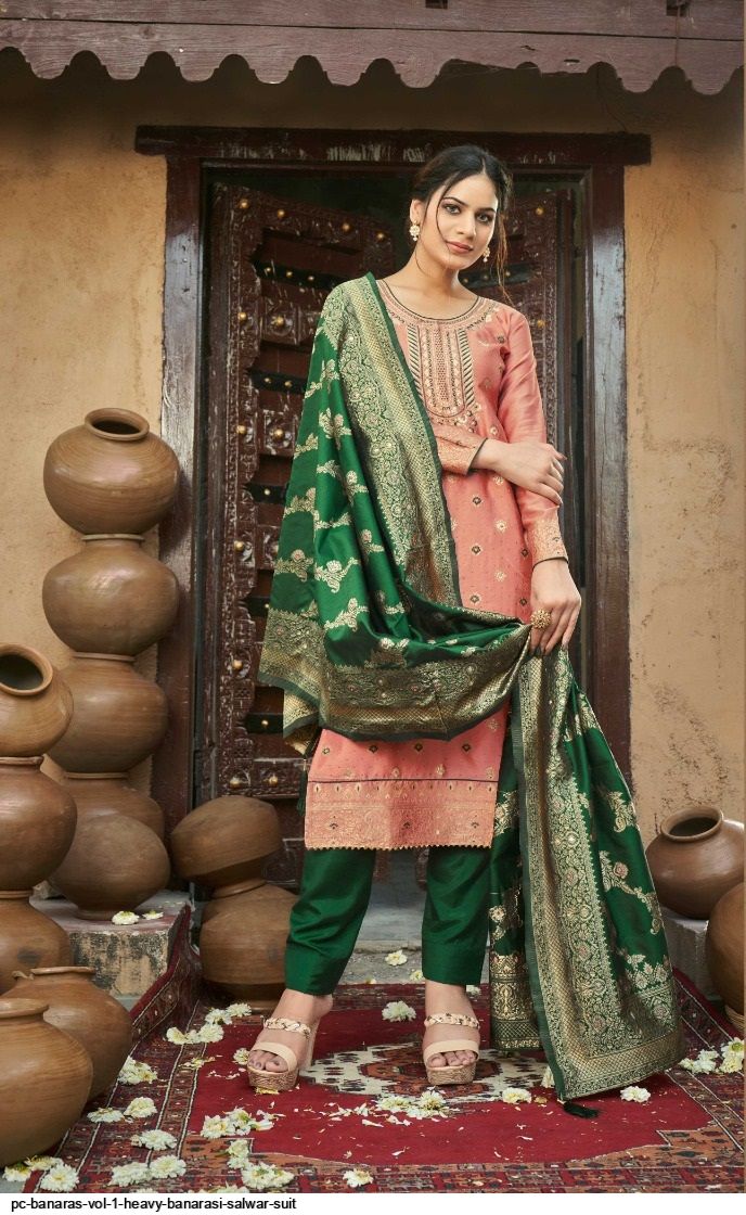 Pakistani Indian Churidar Salwar Kameez Suit Designer Satin Silk Georgette  Embroidery Worked Shalwar Kameez Banarasi Silk Pure Heavy Dupatta - Etsy