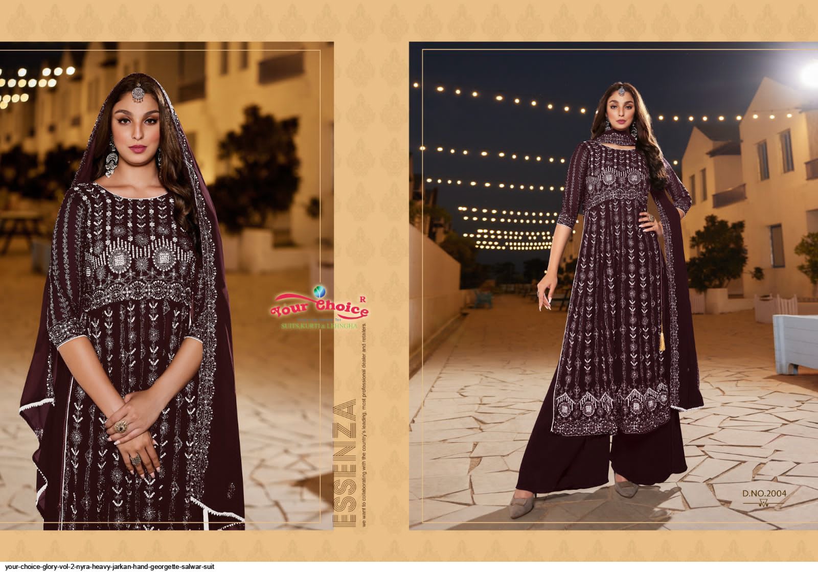 Buy Lavender Georgette Embroidered Punjabi Salwar Suit at best price :  73486 -