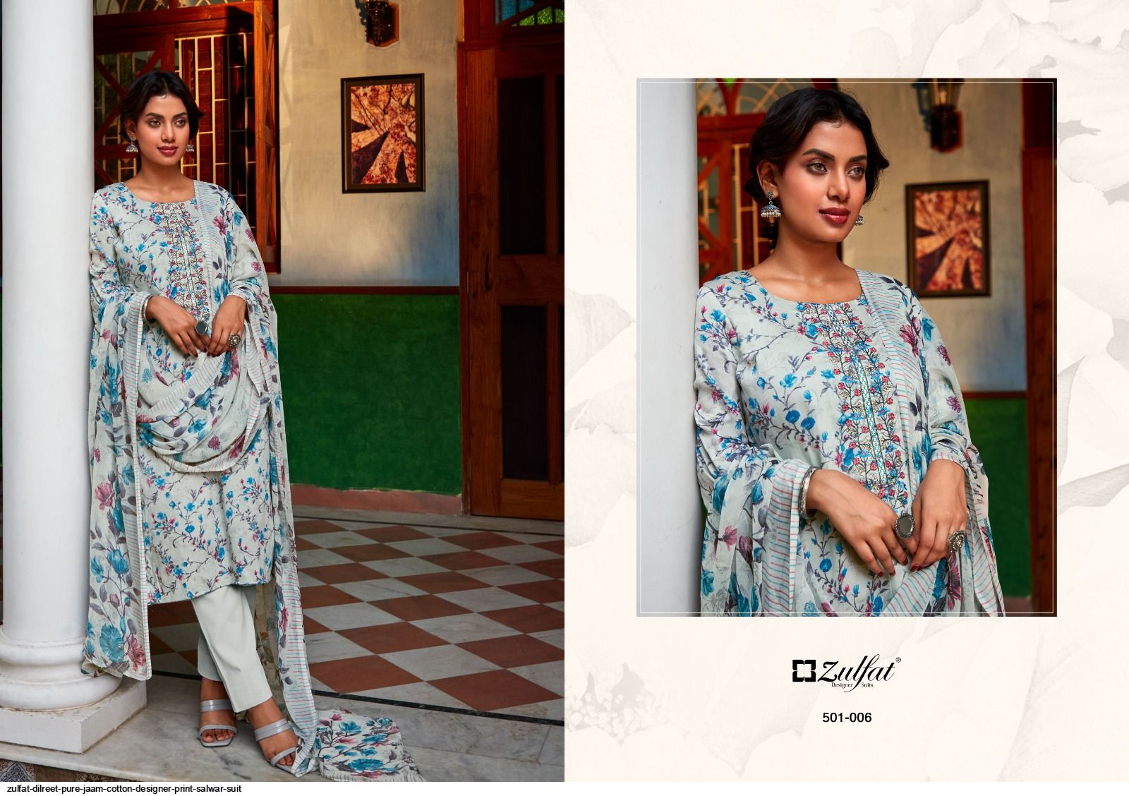 Price 2299/-₹ Designer suit in Jaam (glacé cotton ) All over suit With  organza Bottom jaam cotton with organza embroidered patch | Instagram
