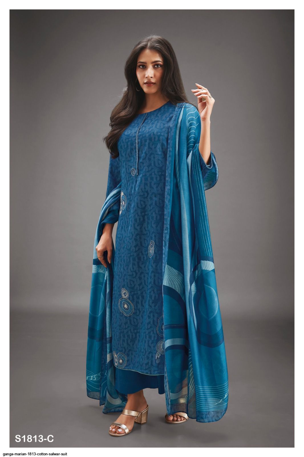 Ganga Designer Fancy Cotton Salwar Suit at Rs 960/piece | गंगा लेडीज सूट in  Surat | ID: 25894240573