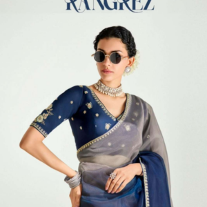 Kimora Rangrez Organza Fabric Embroidery Work Party Wear Saree