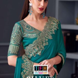 TFH SILVER SCREEN 30002A TO 30002G SILK CHIFFON SAREES