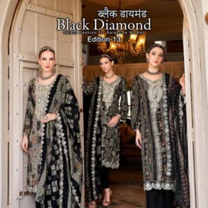 alok black diamond vol 13 series 204485701 to 204485706 rayon pakistani stylish salwar kameez in wholesale surat