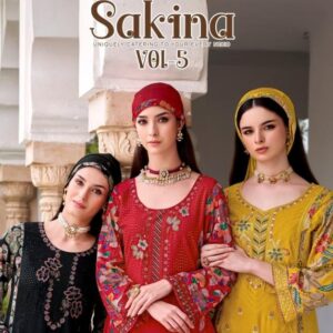 alok sakina vol 5 series 84001 to 84006 popular design viscose rayon pakistani suit in wholesale surat