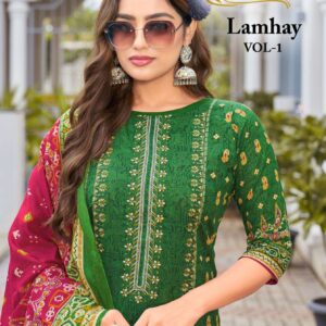 alzohaib lamhay vol 1series 1316A to 1317B  cotton pakistani suits in wholesale surat