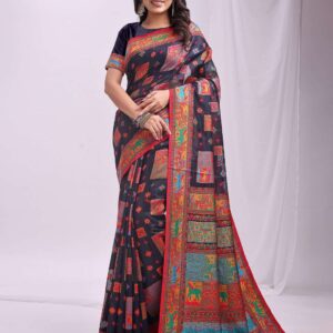 ASTITA VASTRALOOM Linen Cotton wholesale saree