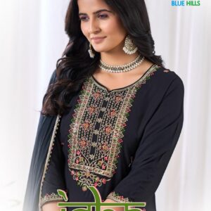 blue hills isha series 1001 to 1006 rayon dori sequence readymade stylish big size salwar suit in wholesale surat