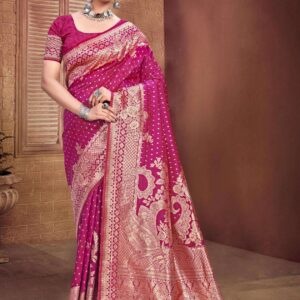 BUNAWAT Salaar Silk Sangam Prints Silk Woven Work Traditional Saree in wholesale surat