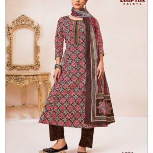 Deeptex Kutch Express Vol-1 series 1001 to 1008 Pure Cotton Printed A-Line Kurti Pant With Dupatta in wholesale surat