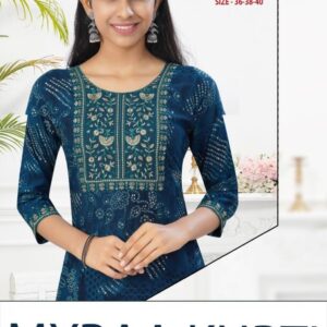 dt devi myraa 9186 rayon readymade combo set stylish kids kurti in wholesale surat