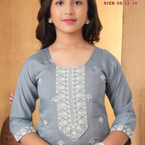dt devi raahi pant set 9212 roman silk readymade combo kids suit in wholesale surat