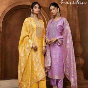 ibiza faridan amazing series 15812 to 15815 rasiyan silk jacquard salwar kameez in wholesale surat
