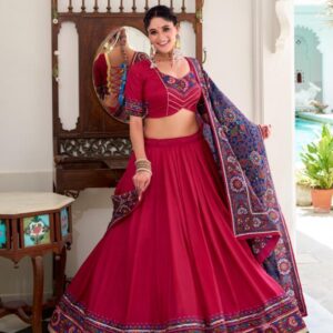 jobaniyu lnb1243 tassar silk gamthi navratri readymade chaniya choli in wholesale surat