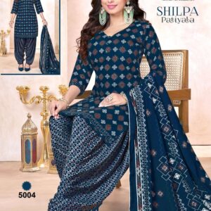 Lassa Shilpa Patiyala Vol-5 series 5001 to 5010 Pure Cotton Print salwar kameez in wholesale surat