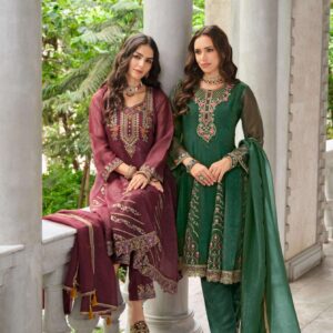 lily & lali aasma series 27321 to 27324 silk festival wear readymade ladies suits in wholesale surat