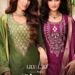 lily & lali chitra series 27121 to 27124 viscose silk readymade traditional salwar suits in wholesale surat