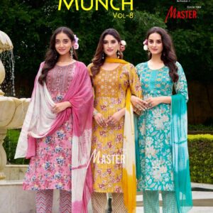 master munch vol 8 series 8001 to 8008 capsule print readymade regular wear suit in wholesale surat