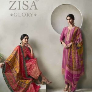 meera trendz zisa glory series 15141-15144 Crystal weaving jacquard suit