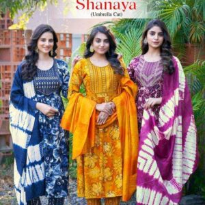 Mystic9 shanaya vol 8 series 8001-8008 rayon print wholesale suit