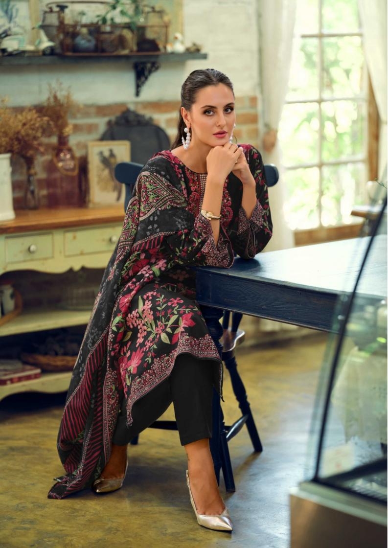 nisanka hermitage mughal series 01 to 06 lawn cotton pakistani readymade big size suit in wholesale surat - Image 13