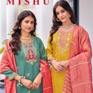 ossm mishu series 1001-1004 Premium Roman wholesale readymade salwar kameez in surat