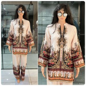 pr clothing rozemeen poly linen turkish style readymade fancy co-ord sets in wholesale surat