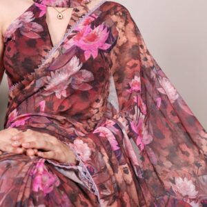 pr clothing ynf7037 design colours floral weightless printed saree with unstitched blouse in wholesale surat
