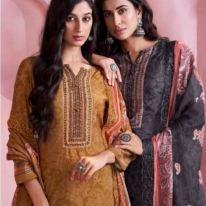 shiddat launch bluebell 1002 series 1002 A to 1002 D pretty look muslin salwar kameez in wholesale surat
