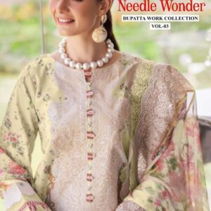 shraddha designer needle wonder vol 3 series 3001 A to 3003 B cotton pakistani salwar kameez in wholesale surat