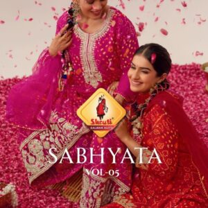 shruti sabhyata vol 5 georgette readymade plazzo kurti with dupatta in wholesale surat