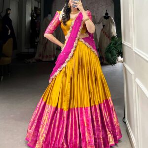 TARIKA LNB2023RED Narayan Pattu Zari Weaving Work wholesale lehenga