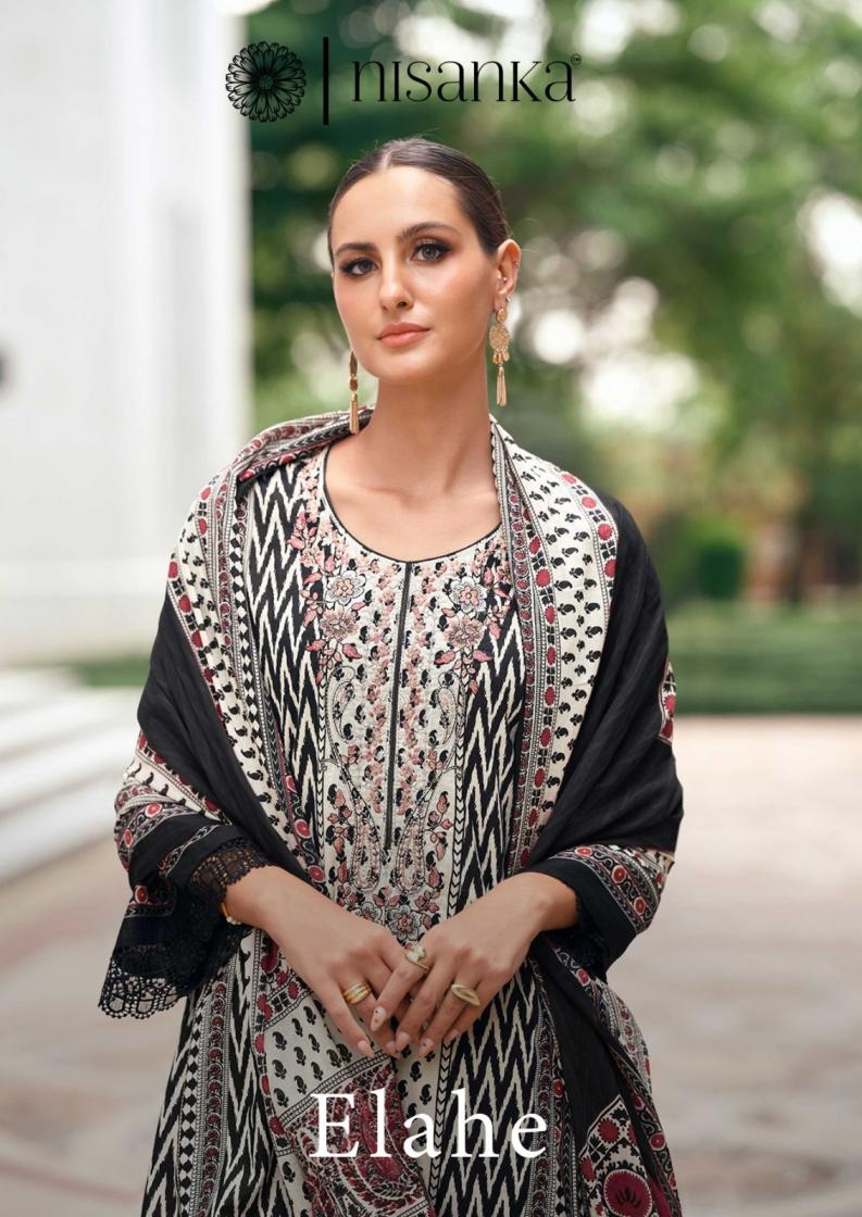 the hermitage shop elahe series 01 to 04 nisanka lawn cotton readymade big size pakistani suit in wholesale surat