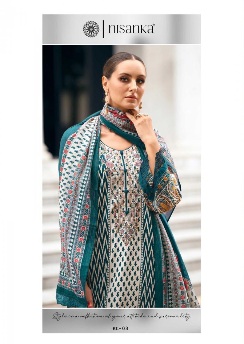 the hermitage shop elahe series 01 to 04 nisanka lawn cotton readymade big size pakistani suit in wholesale surat - Image 11