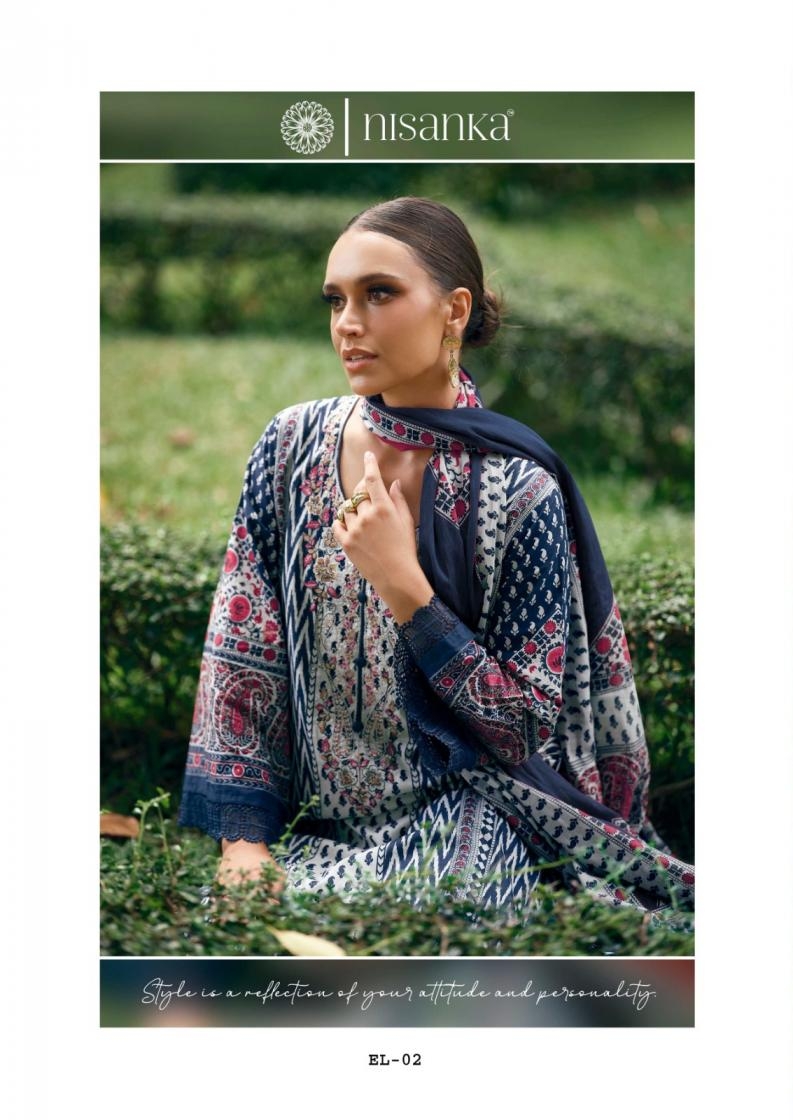 the hermitage shop elahe series 01 to 04 nisanka lawn cotton readymade big size pakistani suit in wholesale surat - Image 12
