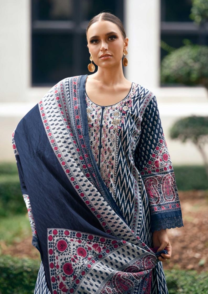 the hermitage shop elahe series 01 to 04 nisanka lawn cotton readymade big size pakistani suit in wholesale surat - Image 4