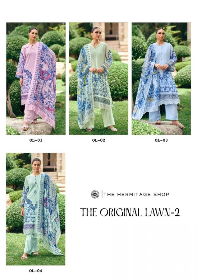 the hermitage the original lawn vol 2 series 01 to 04 viscose cotton pakistani suit in wholesale surat - Image 8