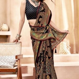 vallabhi prints adhika vol 2 series 35631 to 35636 daily wear moss georgette sarees in wholesale surat