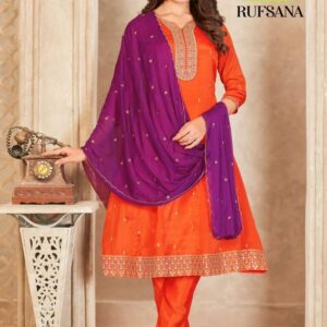 veksha krishna trend rufsana series 1090 to 1097 readymade chinon died elegance suit in wholesale surat
