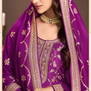 vinay kuleesh khanak series 73771 to 73775 monga silk jacquard festive salwar kameez in wholesale surat