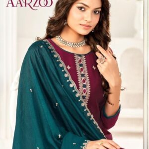 vishnu aarzoo series 30001 to 30012 vichitra silk advanced salwar kameez in wholesale surat