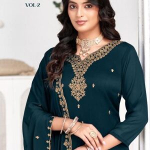 vishnu shaheen vol 2 series 34001 to 34012 rangoli blooming suit in wholesale surat