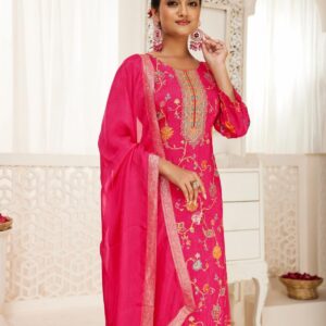 anju fab nd 9349 readymade classic natural crepe combo suit in wholesale surat