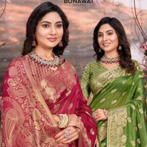 Bunawat Vibha Vol-3 series 1001-1006 organza wholesale saree
