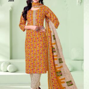 DL Nayarang Vol-2 series 2001 to 2010 Pure Cotton Printed Kurti Pant With Dupatta in wholesale surat