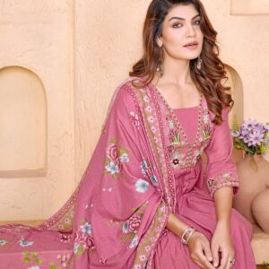 indikurti ziya mul chanderi readymade combo suit set in wholesale surat