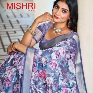 kashvi creation mishri vol 2 series 201 to 208 dull moss gorgeous look saree in wholesale surat
