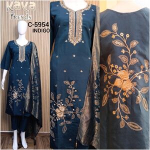 kaya 5954 indigo roman silk hit design readymade combo ladies suits in wholesale surat