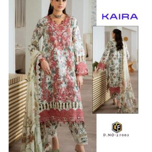 Keval Kaira Vol-27 series 27001 to 27006 Pure Heavy Lawn Cotton Print Karachi style salwar kameez in wholesale surat