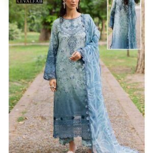 Keval Maryum & Maria Vol-17 series 17001 to 17006 Pure Lawn Cotton Printed With Work Lace Karachi Readymade Kurti Pant With Dupatta